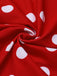 Red 1950s Polka Dot Patchwork Halter Swimsuit: 1950s Riviera elegance, reimagined for her
