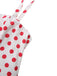 Red 1950s Polka Dot Square Neck Wide Strap Dress - vintage dress, retro fashion, rockabilly