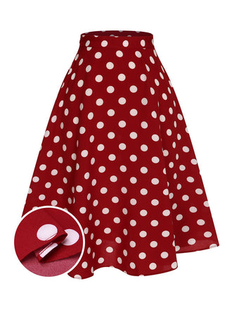 Red 1950s Polka Dot Swing Skirt, vintage skirt, retro style - perfect for women who love vintage and retro fashion