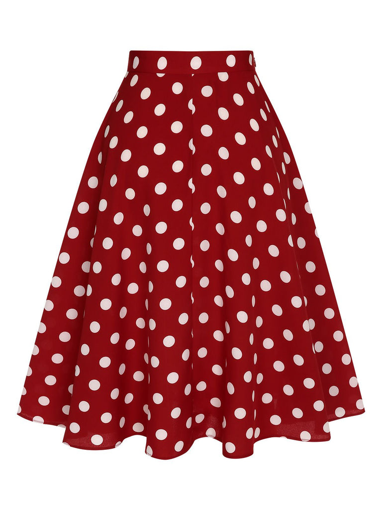 Red 1950s Polka Dot Swing Skirt, vintage skirt, retro style - perfect for women who love vintage and retro fashion