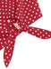 Red 1950s Polka Dot Tie-Front Cropped Blouse: beautiful vintage blouse, retro top, classic style with timeless appeal
