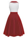 [Pre-Sale] Red 1950s Sailor Collar Belted Sleeveless A-Line Dress, vintage dress, retro fashion, rockabilly, pin-up fashion - perfect for women who love vintage and retro fashion