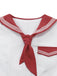 [Pre-Sale] Red 1950s Sailor Collar Belted Sleeveless A-Line Dress, vintage dress, retro fashion, rockabilly, pin-up fashion - perfect for women who love vintage and retro fashion