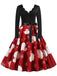 Red 1950s Santa Claus V-Neck Belt Dress: timeless style reimagined