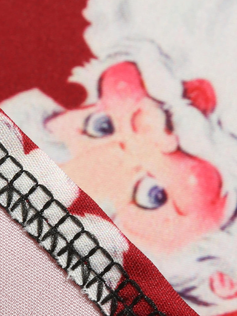 Red 1950s Santa Claus V-Neck Belt Dress: timeless style reimagined