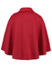 Red 1950s Solid Lapel Cloak Coat - vintage fashion, retro style, elegant red