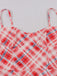 Red 1950s Spaghetti Straps Plaid Swing Dress - vintage dress, retro fashion, rockabilly