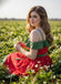 Red 1950s Strawberry Ruffle Belt Dress - vintage dress, retro fashion, rockabilly