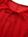 Red 1960s Bow Neck Ruffle Hem Sleeveless Dress - vintage dress, retro fashion, elegant red