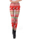 Red 1960s Christmas Elk Plaid Leggings, vintage fashion, retro style - perfect for women who love vintage and retro fashion