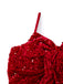 Red 1960s Christmas Sequined Twisted Dress Set - vintage dress, retro fashion, elegant red