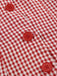 Red 1960s Gingham Plaid Button Sleeveless Dress - vintage dress, retro fashion, elegant red