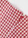 Red 1960s Gingham Plaid Button Sleeveless Dress - vintage dress, retro fashion, elegant red