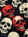 Red 1960s Halloween Skull Strap Dress, vintage dress, retro fashion - perfect for women who love vintage and retro fashion