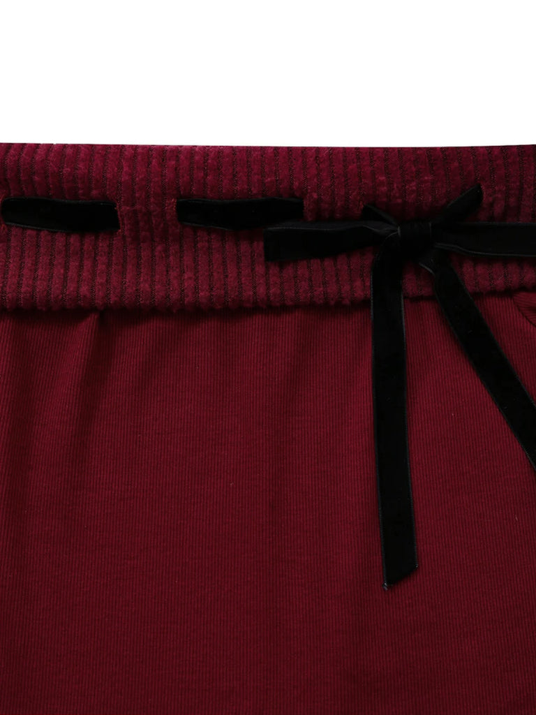 Red 1960s Off-Shoulder Bow Knit Lantern Sleeve Dress, vintage dress, retro fashion - perfect for women who love vintage and retro fashion