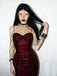 Red 1960s Ruched Mesh Bodycon Mini Dress, vintage dress, retro fashion - vintage inspired fashion