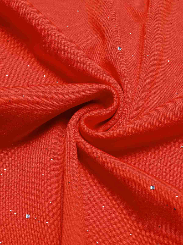 Red 1960s Ruffled Open Back Suspender Dress, vintage dress, retro fashion - perfect for women who love vintage and retro fashion