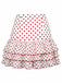 Red 1960s Ruffled Polka Dot Rose Mini Skirt - vintage skirt, retro style, elegant red