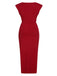Red 1960s Solid Cutout Twist Slit Dress, vintage dress, retro fashion - perfect for women who love vintage and retro fashion