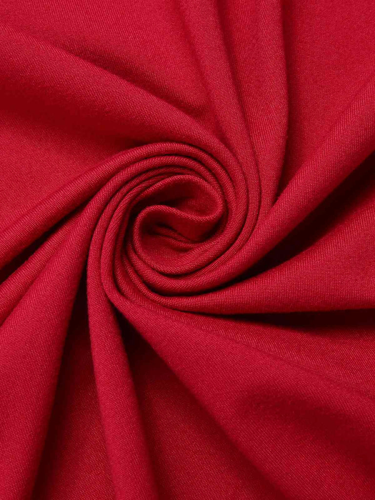Red 1960s Solid Cutout Twist Slit Dress, vintage dress, retro fashion - perfect for women who love vintage and retro fashion