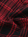 2PCS Red 1980s Plaid Smocked Top & High-Low Hem Skirt - vintage skirt, retro style for vintage lovers