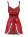 Red 1970s Sheer Lace-Up Nightgown, vintage fashion, retro style - perfect for women who love vintage and retro fashion