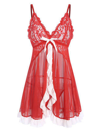 Red 1970s Spaghetti Strap Patchwork Nightgown, vintage fashion, retro style - perfect for women who love vintage and retro fashion