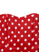 Red 1980s Polka Dot Dress & Mesh Skirt Set - vintage dress, retro fashion, elegant red