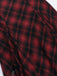 Red 1980s Scottish Plaid High-Low Hem Skirt - vintage skirt, retro style, elegant red