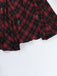 Red 1980s Scottish Plaid High-Low Hem Skirt - vintage skirt, retro style, elegant red