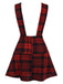Red 1980s Scottish Plaid Overall skirt, vintage skirt, retro style - perfect for women who love vintage and retro fashion