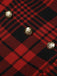 Red 1980s Scottish Plaid Overall skirt, vintage skirt, retro style - perfect for women who love vintage and retro fashion