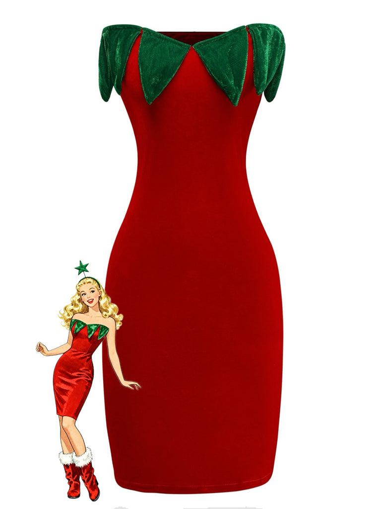 Red 1980s Strawberry Tube Mini Costume Dress - vintage dress, retro fashion, elegant red