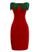 Red 1980s Strawberry Tube Mini Costume Dress - vintage dress, retro fashion, elegant red