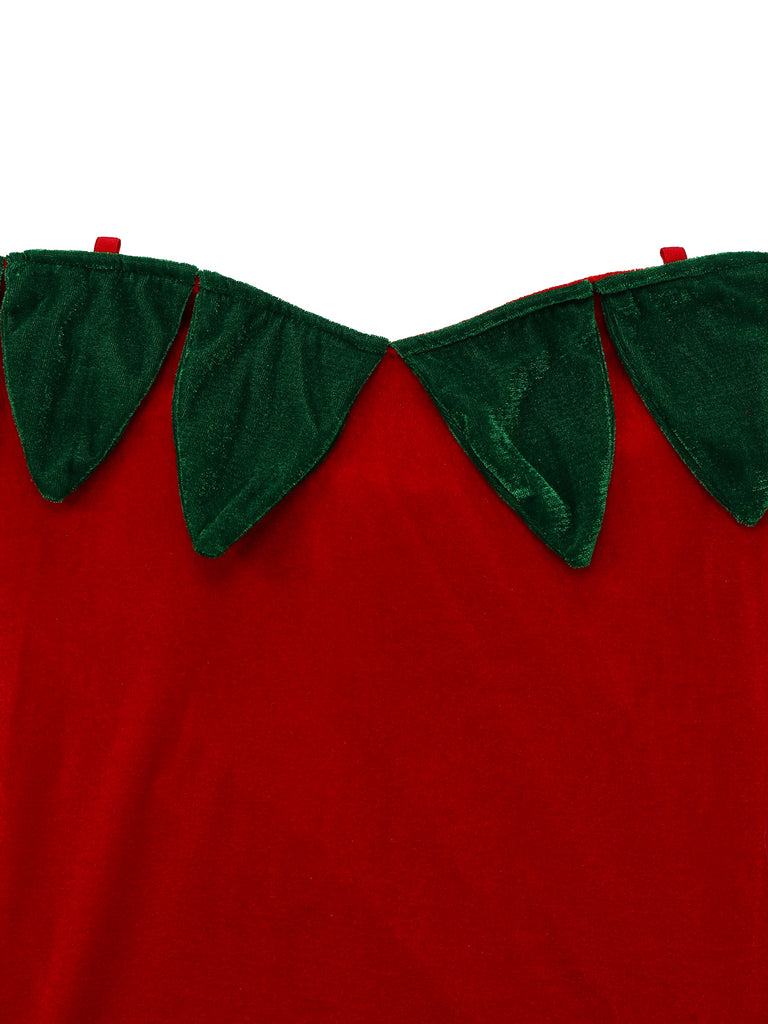 Red 1980s Strawberry Tube Mini Costume Dress - vintage dress, retro fashion, elegant red