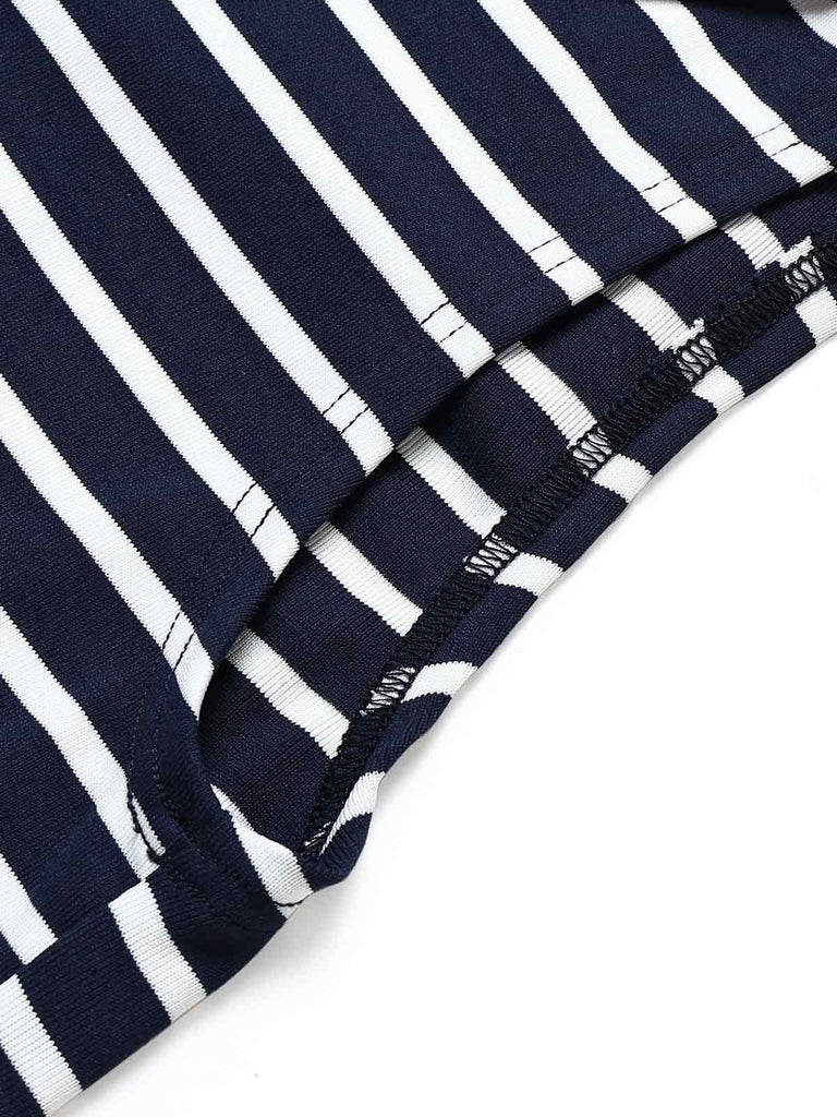 [Pre-Sale] Red & Blue & White 1950s Stripe Sailor Collar Sleeveless Top, vintage top, retro blouse - perfect for women who love vintage and retro fashion