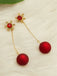 Red Christmas Snowflakes & Balls Earrings - vintage fashion, retro style, elegant red
