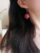 Red Dried Flower Cherry Drop Earrings: beautiful vintage fashion, retro style, classic elegance with timeless appeal