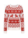 Red&White 1940s Christmas Elk Pullover Sweater, vintage fashion, retro style - perfect for women who love vintage and retro fashion