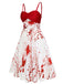 Red&White 1950s Halloween Blood Dress, vintage dress, retro fashion, rockabilly, pin-up fashion - perfect for women who love vintage and retro fashion