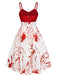 Red&White 1950s Halloween Blood Dress, vintage dress, retro fashion, rockabilly, pin-up fashion - perfect for women who love vintage and retro fashion