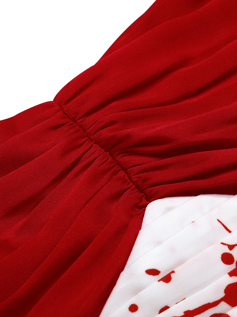 Red&White 1950s Halloween Blood Dress, vintage dress, retro fashion, rockabilly, pin-up fashion - perfect for women who love vintage and retro fashion