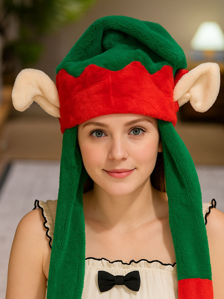 Reindeer Heart-Paw Plush Hat with Moving Ears - vintage fashion, retro style