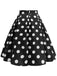 Retro 1950s Polka Dots Solid Zipper Skirt, vintage skirt, retro style - perfect for women who love vintage and retro fashion