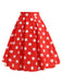 Retro 1950s Polka Dots Solid Zipper Skirt, vintage skirt, retro style - perfect for women who love vintage and retro fashion
