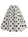 Retro 1950s Polka Dots Solid Zipper Skirt, vintage skirt, retro style - perfect for women who love vintage and retro fashion