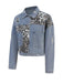 Retro 1980s Leopard Patchwork Denim | 1980s | vintage outerwear, retro jacket