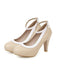 She finds her 1950s story in this Retro Ankle Strap High Heels Shoes