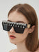 Retro Black Large Frame Diamond Sunglasses: timeless 1950s elegance she makes her own