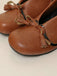 Retro Bow PU Round-Toe Chunky Heel Shoes - vintage shoes, retro heels